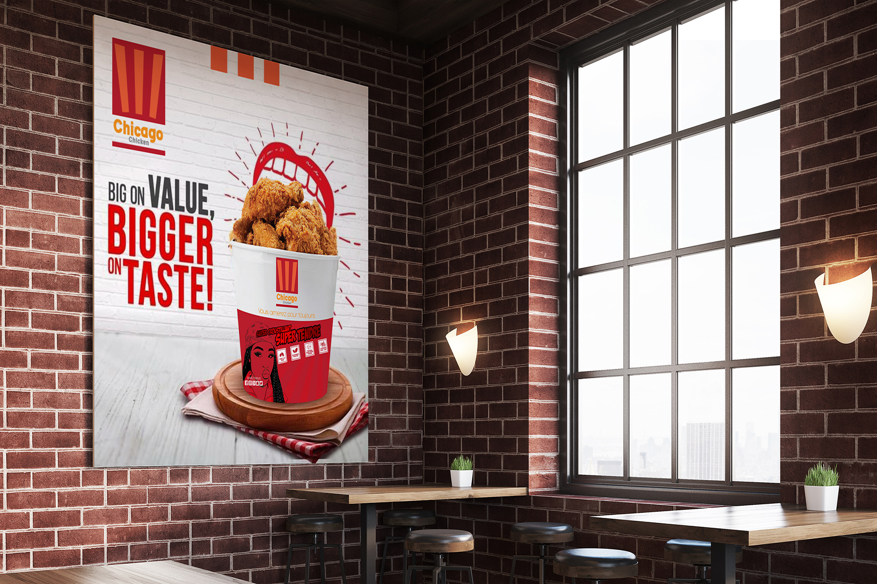 Chicago Chicken Poster Restaurant by Brands and ads